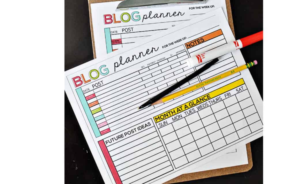 12 Free Printable Planners to Help Grow Your Blog - Twins Mommy