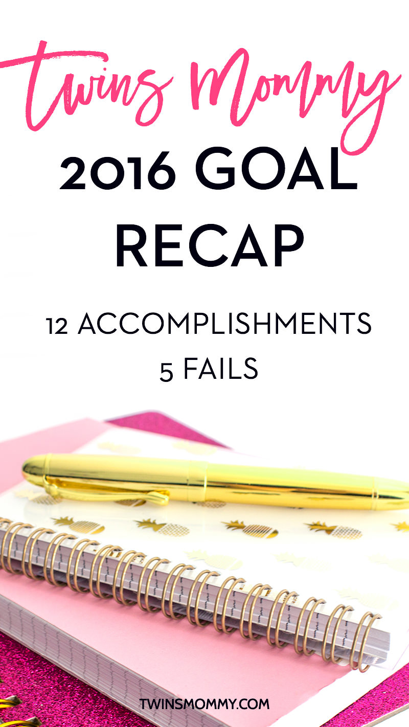 Twins Mommy 2016 Blog Goal Recap