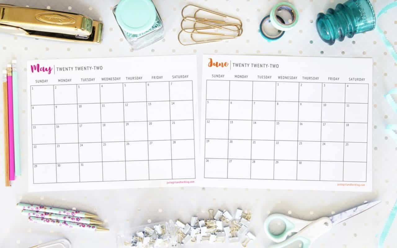 11 Free Calendars to Start 2022 Off On the Right Foot - Twins Mommy