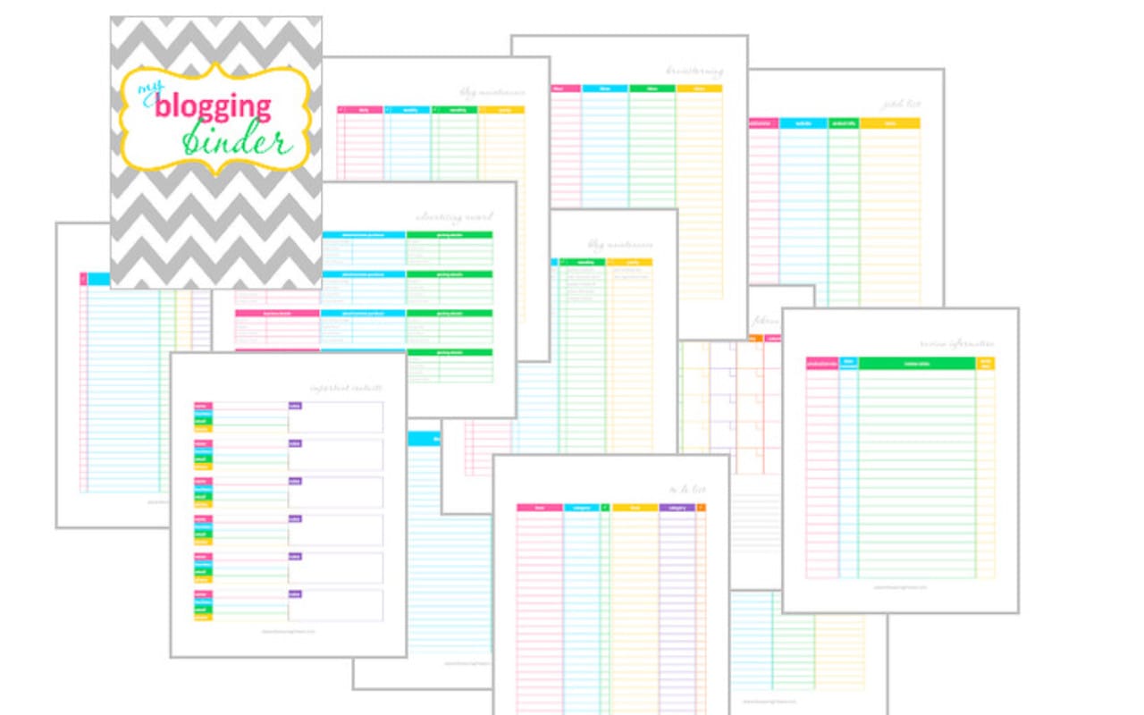12 Free Printable Planners to Help Grow Your Blog - Twins Mommy