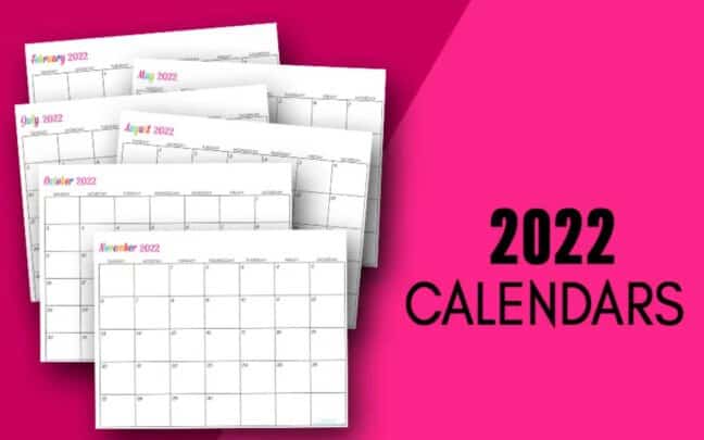 11 Free Calendars to Start 2022 Off On the Right Foot - Twins Mommy