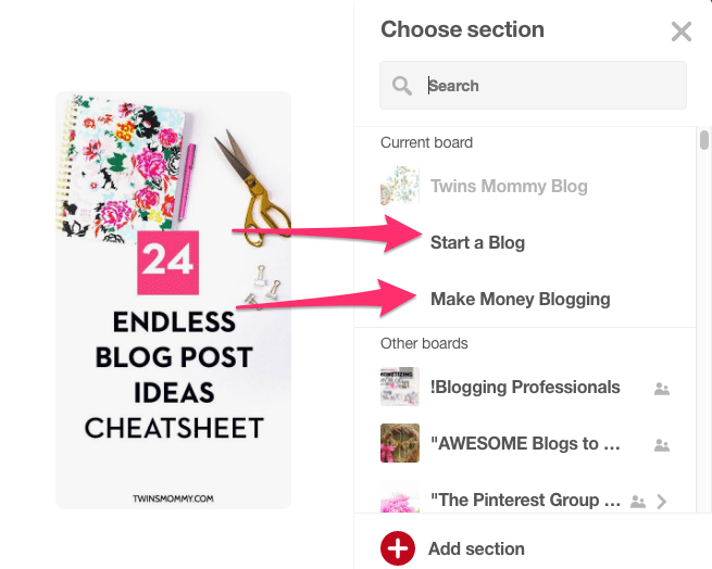 What Are Pinterest Sections And How Do You Add Them To Your Boards ...