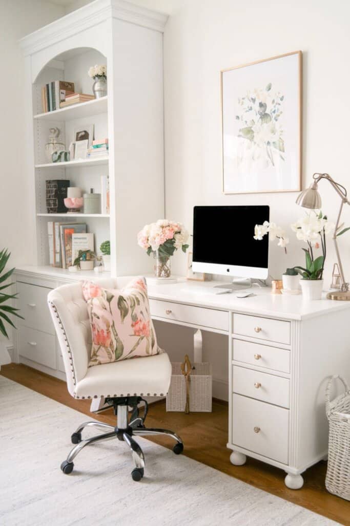 25 Chic Spring Office Decor for Your Home Office - Twins Mommy